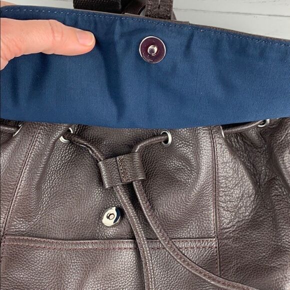 Cole Haan Pebbled Leather Backpack - Picture 7 of 10